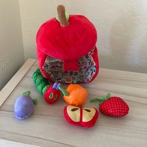 Very Hungry Caterpillar plush toys and apple storage container 🐛 🍎